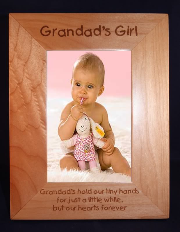 Details about Personalised 6x4 wood I love my Grandad Photo Frame