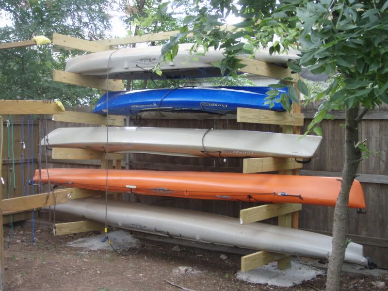Homemade Kayak Storage Racks Outdoor