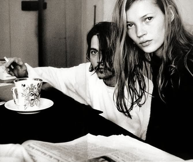young kate moss johnny depp. Kate Moss and Johnny Depp