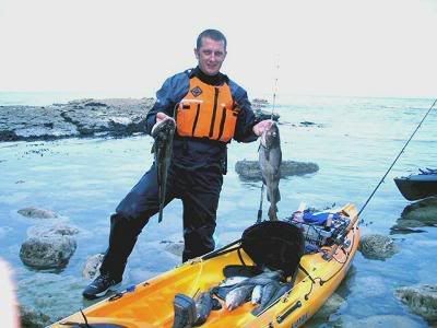 dave J cod fishing from his kayak dave J cod fishing from his kayak