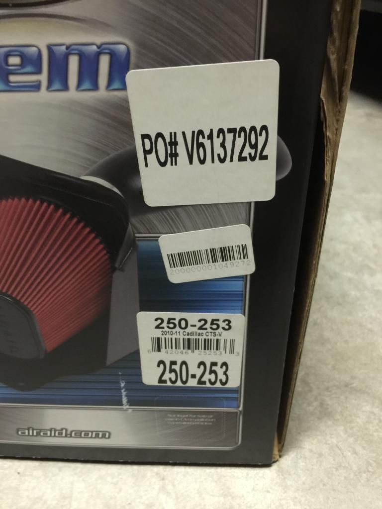 Florida Airaid Intake w/ V sticker (Used for 10K miles / 9 Months