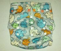 Blue Elephants OSFM Pocket Diaper