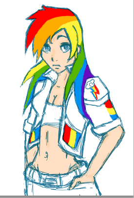 RainbowDashHumanHalfColored.png