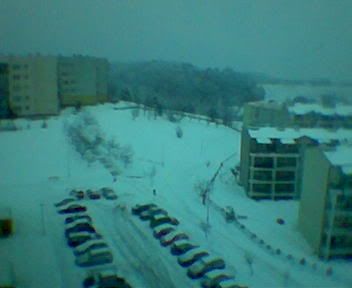 Widok z okna na Karwiny, Gdynia, Polska, Poland, zima