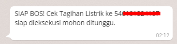 Transaksi Pulsa Murah Via WhatsApp
