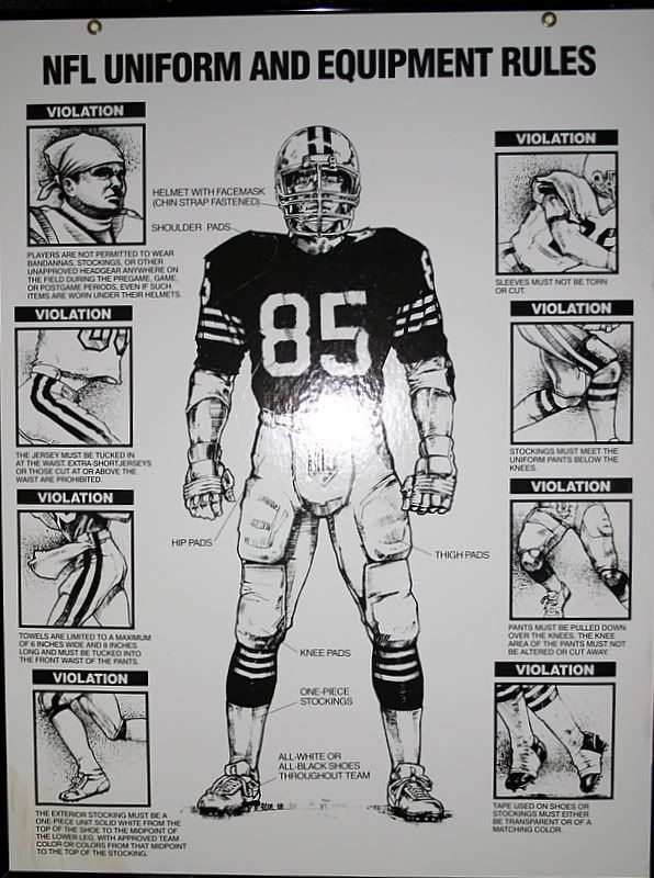 nfl uniform rules