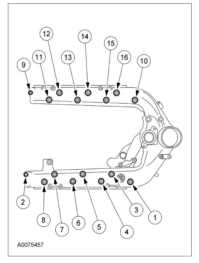 Ford 390 intake manifold torque sequence #1