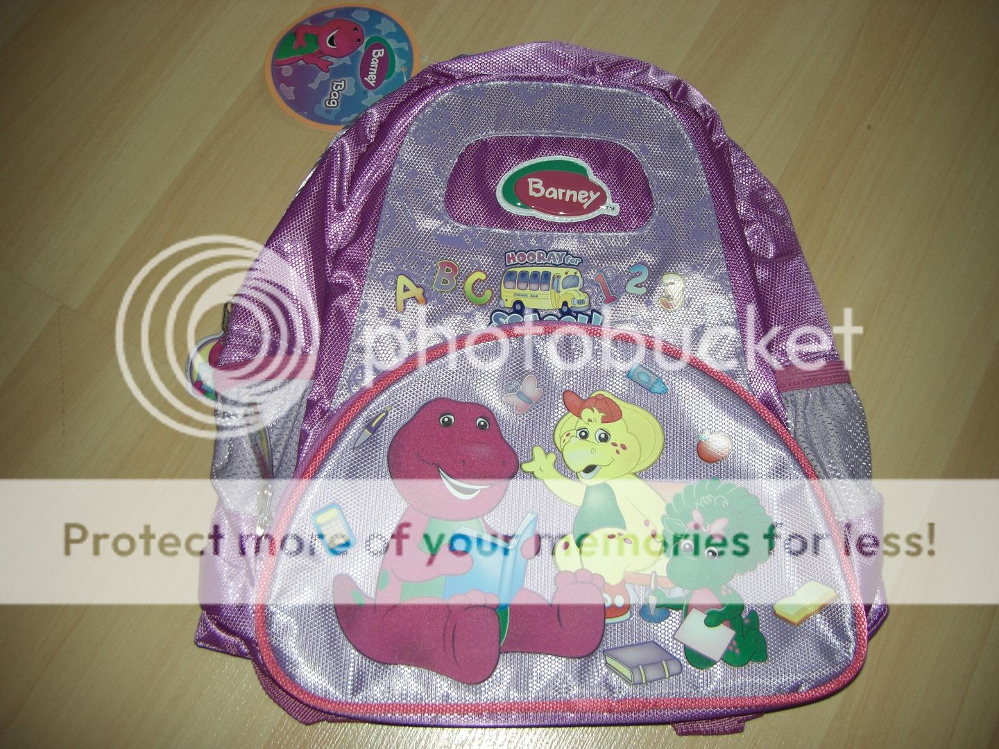 Viennavan Kiddy Place: NEW WITH TAG - BARNEY Children Backpack / Schoolbag