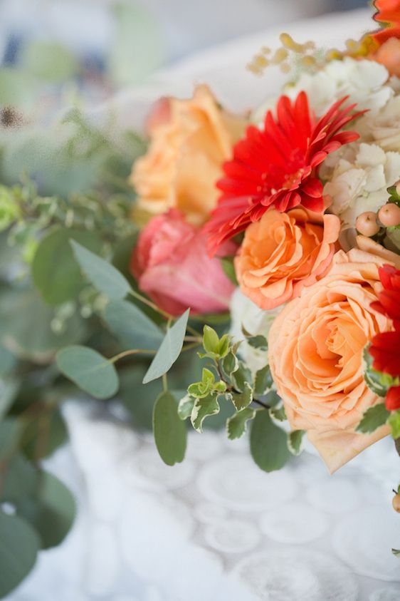 Modern + Preppy Wedding with Navy Blue and Tangerine | The Perfect Palette