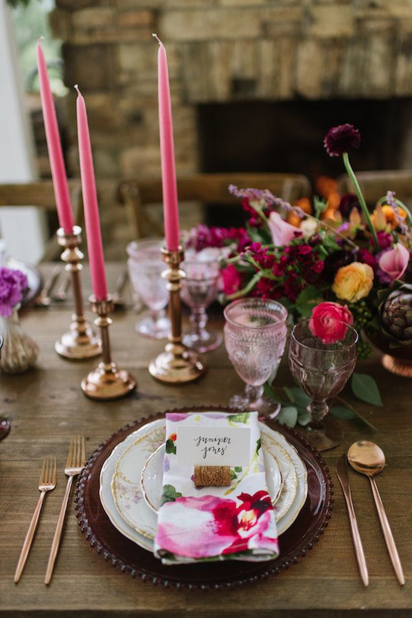 Berry Tones & Copper with Floral Accents Galore | The Perfect Palette