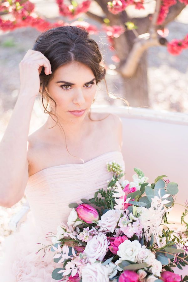  Cherry Blossom Bridal Portraits at Hawk Ranch