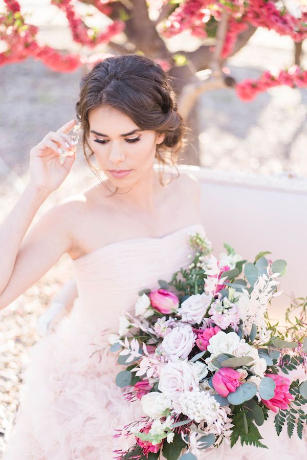  Cherry Blossom Bridal Portraits at Hawk Ranch