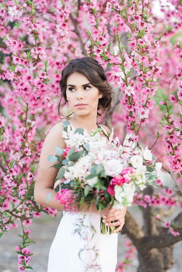  Cherry Blossom Bridal Portraits at Hawk Ranch