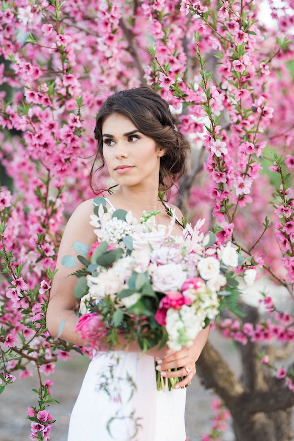  Cherry Blossom Bridal Portraits at Hawk Ranch