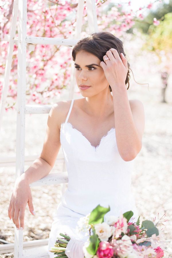  Cherry Blossom Bridal Portraits at Hawk Ranch