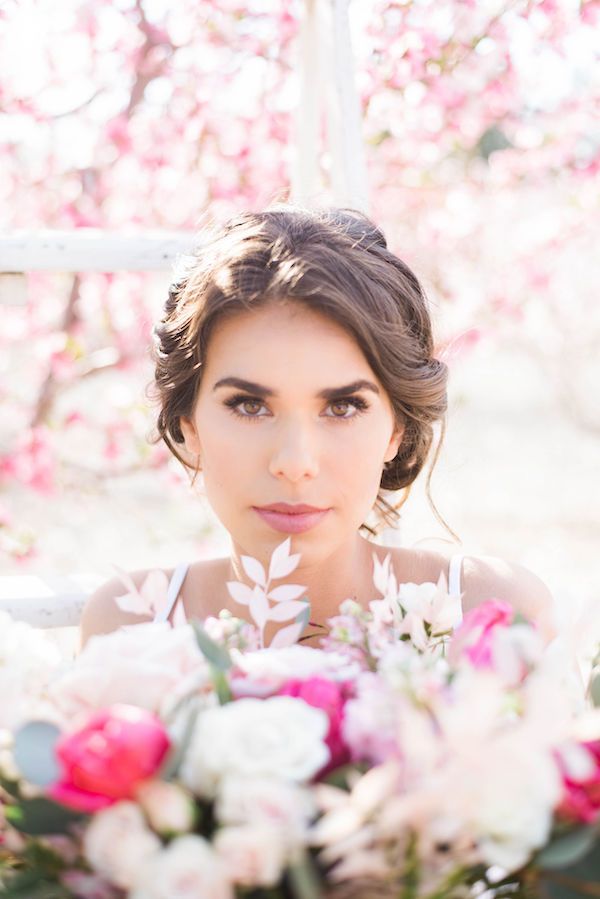  Cherry Blossom Bridal Portraits at Hawk Ranch