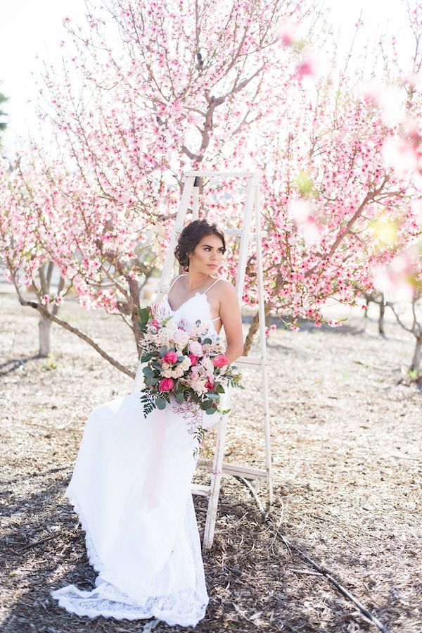 Cherry Blossom Bridal Portraits at Hawk Ranch
