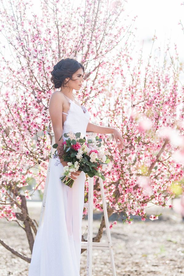  Cherry Blossom Bridal Portraits at Hawk Ranch