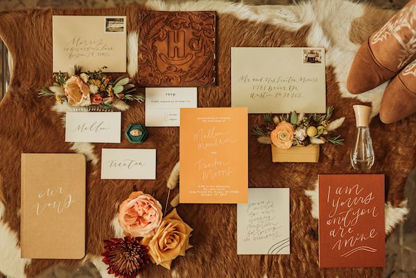  A Color Story: Western Wedding Ideas in Orange, Gold, and Copper