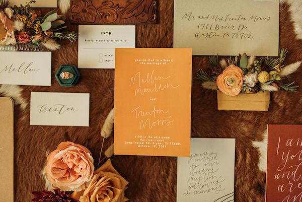  A Color Story: Western Wedding Ideas in Orange, Gold, and Copper