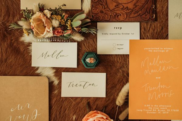  A Color Story: Western Wedding Ideas in Orange, Gold, and Copper