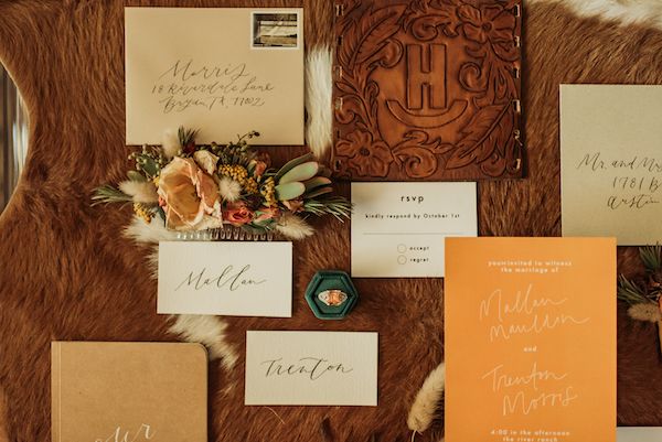  A Color Story: Western Wedding Ideas in Orange, Gold, and Copper