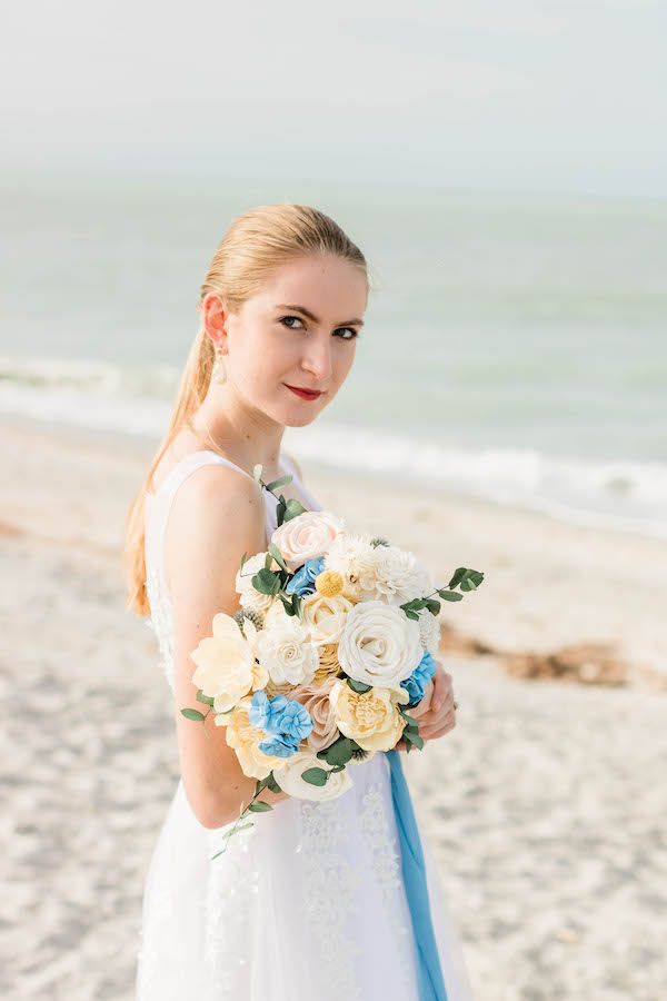  Beach Bridal Portraits at Sanibel Island