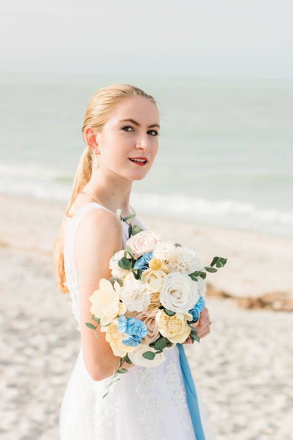  Beach Bridal Portraits at Sanibel Island