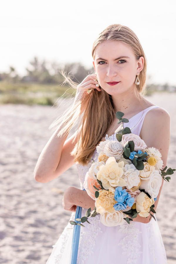  Beach Bridal Portraits at Sanibel Island