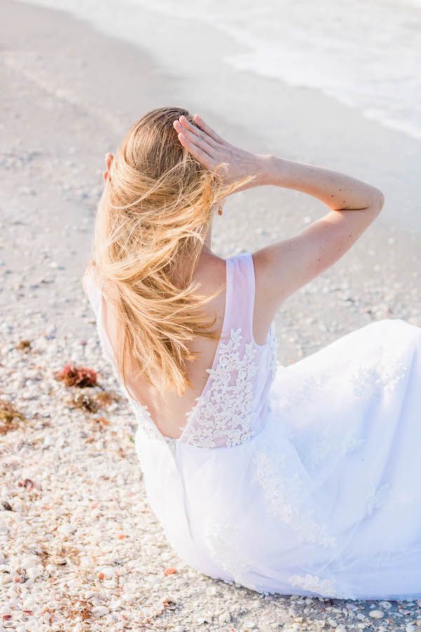  Beach Bridal Portraits at Sanibel Island