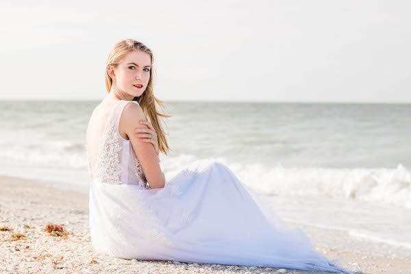  Beach Bridal Portraits at Sanibel Island