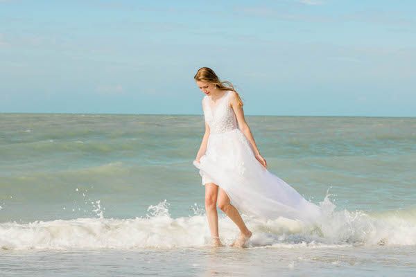  Beach Bridal Portraits at Sanibel Island