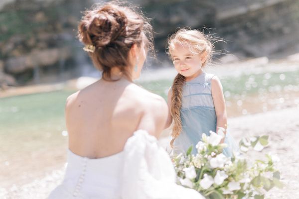  A Mother-Daughter Fairytale at a Waterfall in Tuscany Italy