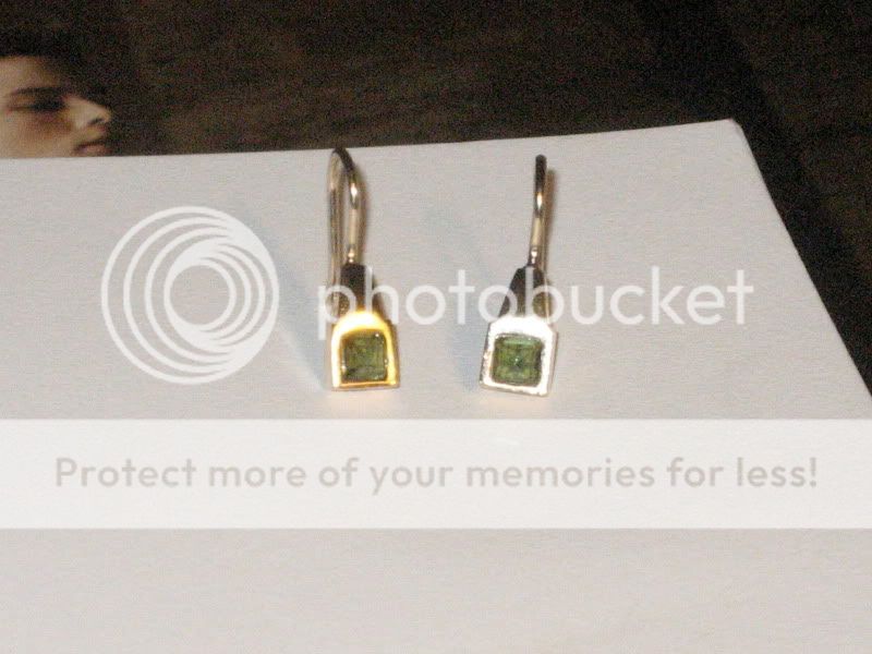 Mignon Faget 14K Meridian 2 Green Tourmaline Earrings  